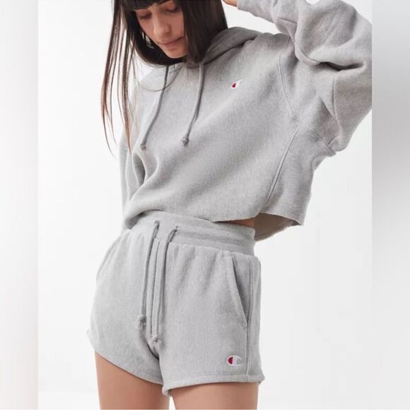 Champion Reverse Weave Shorts Heather Grey Size XS 2” Inseam Drawstring Waist - Picture 2 of 9